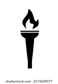 fire torch icon vector with trendy design
