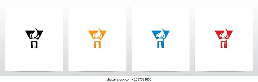 Diseño De Logotipo Y De Antorcha De Incendio