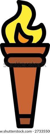 Fire torch Vector Icon Design Illustration
