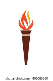 Fire torch victory flame icon