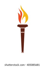 Fire torch victory flame icon