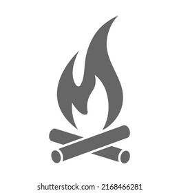 Fire. tourist fire icon. Flat style for creative design.