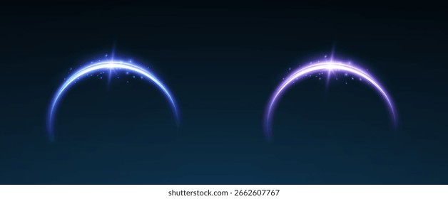 Onda de trilha de fogo, linha de curva de velocidade de brilho brilhante. Corrente luminosa brilhante de ouro e branco, vetor, png. Efeito de redemoinho da linha da curva de luz.