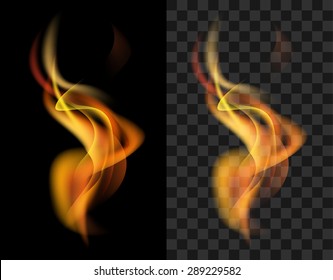 fire transparent translucent flame torch