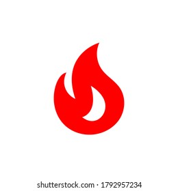Fire trend social media icon. Flat social video for concept web design. Isolated vector illustration