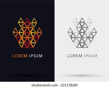 Fire  triangle abstract logo, symbol, icon, graphic, vector.
