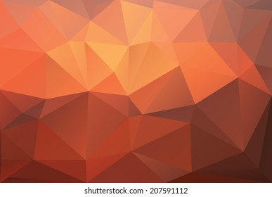 Fire triangle polygonal background 