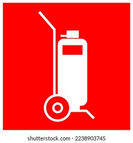 Fire Trolley Symbol Sign ,Vector Illustration, Isolate On White Background Label .EPS10