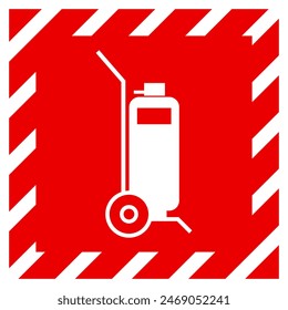 Fire Trolley Symbol Sign ,Vector Illustration, Isolate On White Background Label .EPS10