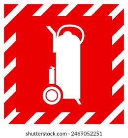 Símbolo de carro de fuego, Ilustración vectorial, aislado en etiqueta de fondo blanco .EPS10