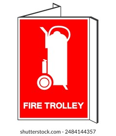 Fire Trolley Symbol Sign ,Vector Illustration, Isolate On White Background Label .EPS10