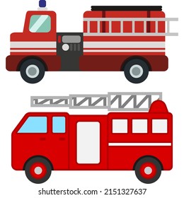 Fire Truck Collection Graphic Vector Illustration Stock Vector (Royalty ...