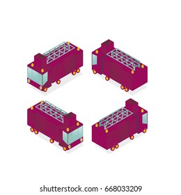 FIRE TRUCK.
Collection of isometric elements.