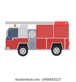 Fire truck. Fire department truck, vector illustration