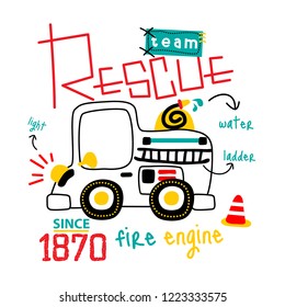 fire truck design cartoon,vector illustration