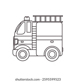 Fire truck engine car vector illustration symbol