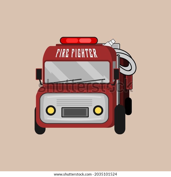 Fire truck, good and cool illustration for toy shop\
logo or kids games