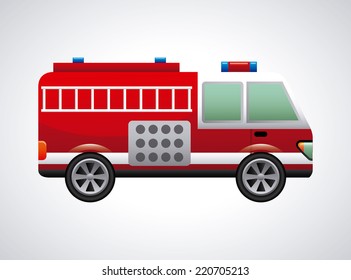 fire truck graphic design , vector illustration