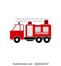 Fire truck icon design template vector isolated illustration