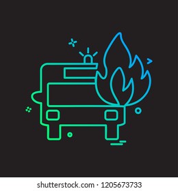 Fire truck icon design vector