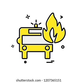 Fire truck icon design vector