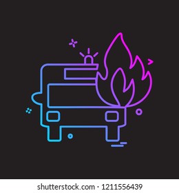 Fire truck icon design vector