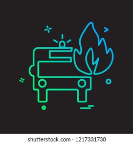 Fire truck icon design vector