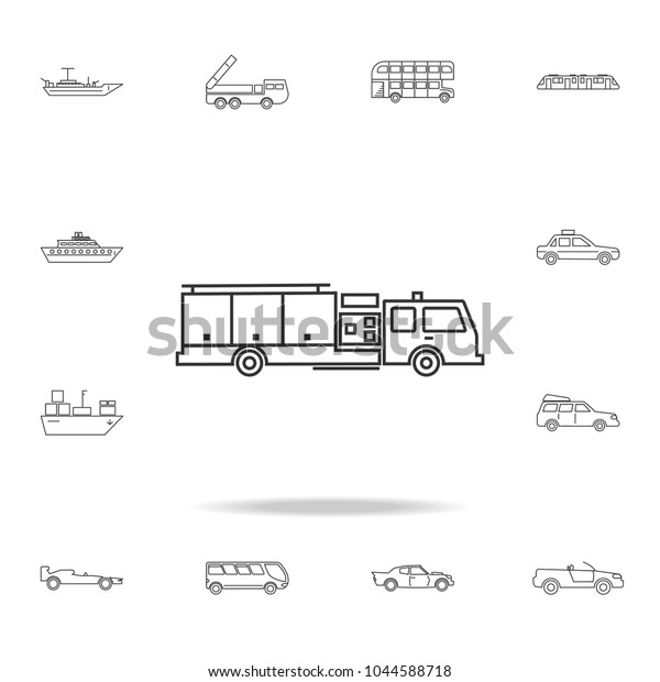 Fire\
truck icon. Detailed set of transport outline icons. Premium\
quality graphic design icon. One of the collection icons for\
websites, web design, mobile app on white\
background
