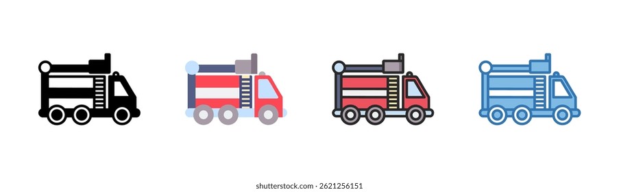Fire Truck Icon Element For Design