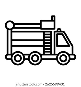 Fire Truck Icon Element For Design