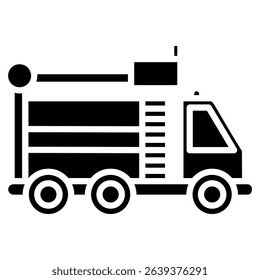 Fire Truck Icon Element For Design
