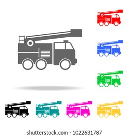 Fire truck icon. Element firefighters multi colored icons for mobile concept and web apps. Icon for website design and development, app development. Premium icon on white background