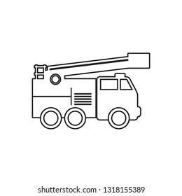 Fire truck icon. Element of fire guard for mobile concept and web apps icon. Outline, thin line icon for website design and development, app development