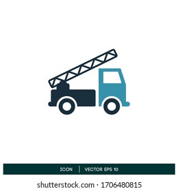 fire truck icon firefighter symbol design element logo template vector eps 10