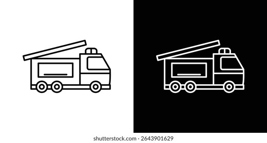 Fire truck icon Graphic vector set for ui design