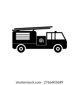 Fire truck icon isolated on white background