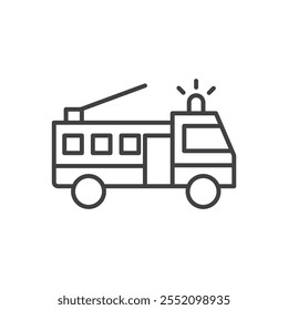 Fire truck icon. line style vector icon.