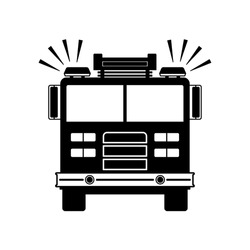 Fire Truck Icon On White Background. Flat Editable Vector.