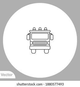 Fire truck icon sign vector,Symbol, logo illustration for web and mobile