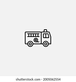 Fire truck icon sign vector,Symbol, logo illustration for web and mobile