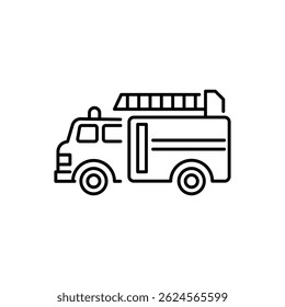 Fire truck icon. Simple fire truck icon for social media, app and web design. Vector illustration.