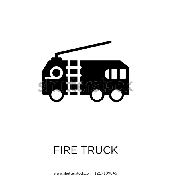 Fire Truck Icon Fire Truck Symbol Stock Vector Royalty Free 1217109046