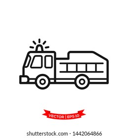 fire truck icon in trendy flat style 