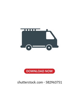 Fire truck icon vector