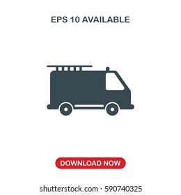 Fire truck icon vector