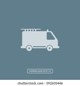 Fire truck icon vector