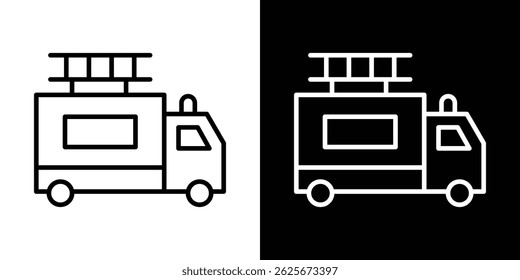 Fire truck icon vector collection. vector sign illustration