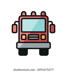 Fire truck icon vector design templates simple and modern concept