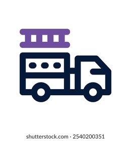 fire truck icon. vector dual tone icon for your website, mobile, presentation, and logo design.