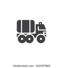 Fire truck icon vector, filled flat sign, solid pictogram isolated on white. Water carrier vehicle symbol, logo illustration.